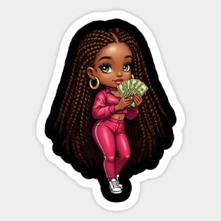 Boos Lady Making Money Sticker